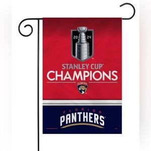 Florida Panthers NHL Garden Flag 2024 Stanley Cup Champions 13x18” Double Sided